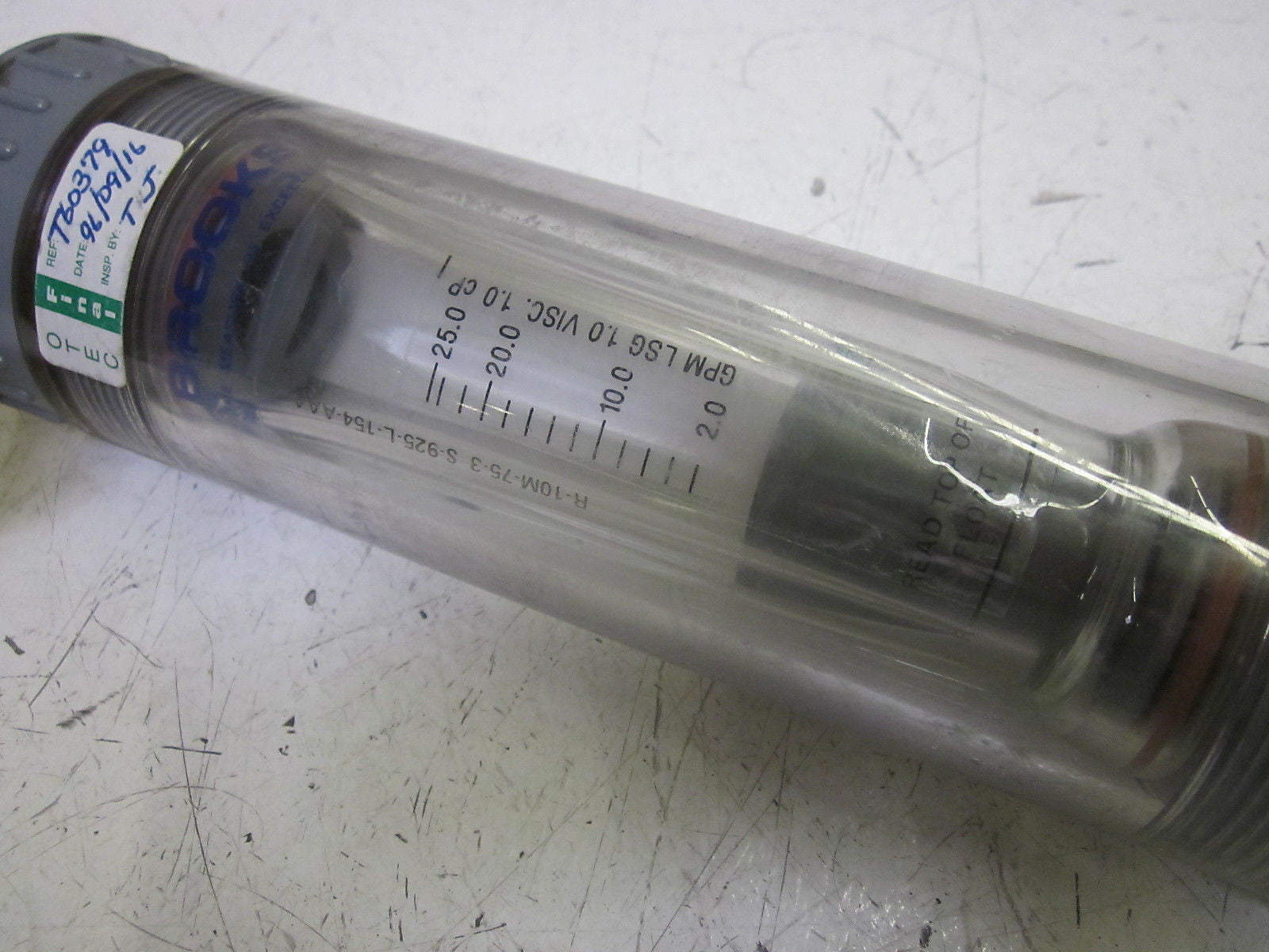 BROOKS 1303AL16AA11A FLOW METER 100PSIG *USED*