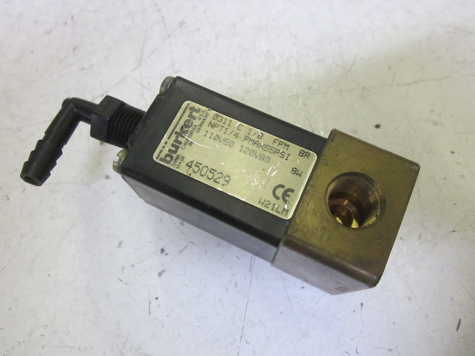 BURCKET 450529 SOLENOID VALVE 110/120V *USED*