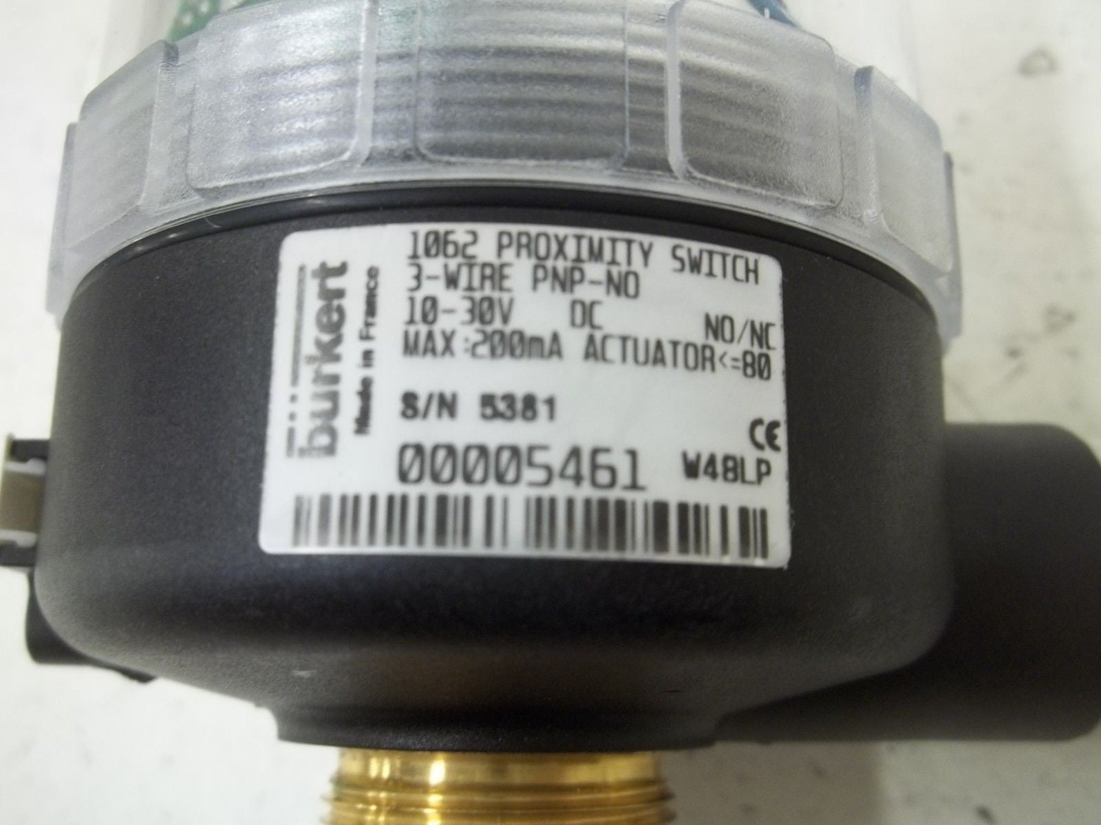 BURKERT 00005461 3-WIRE PROXIMITY SWITCH *NEW NO BOX*