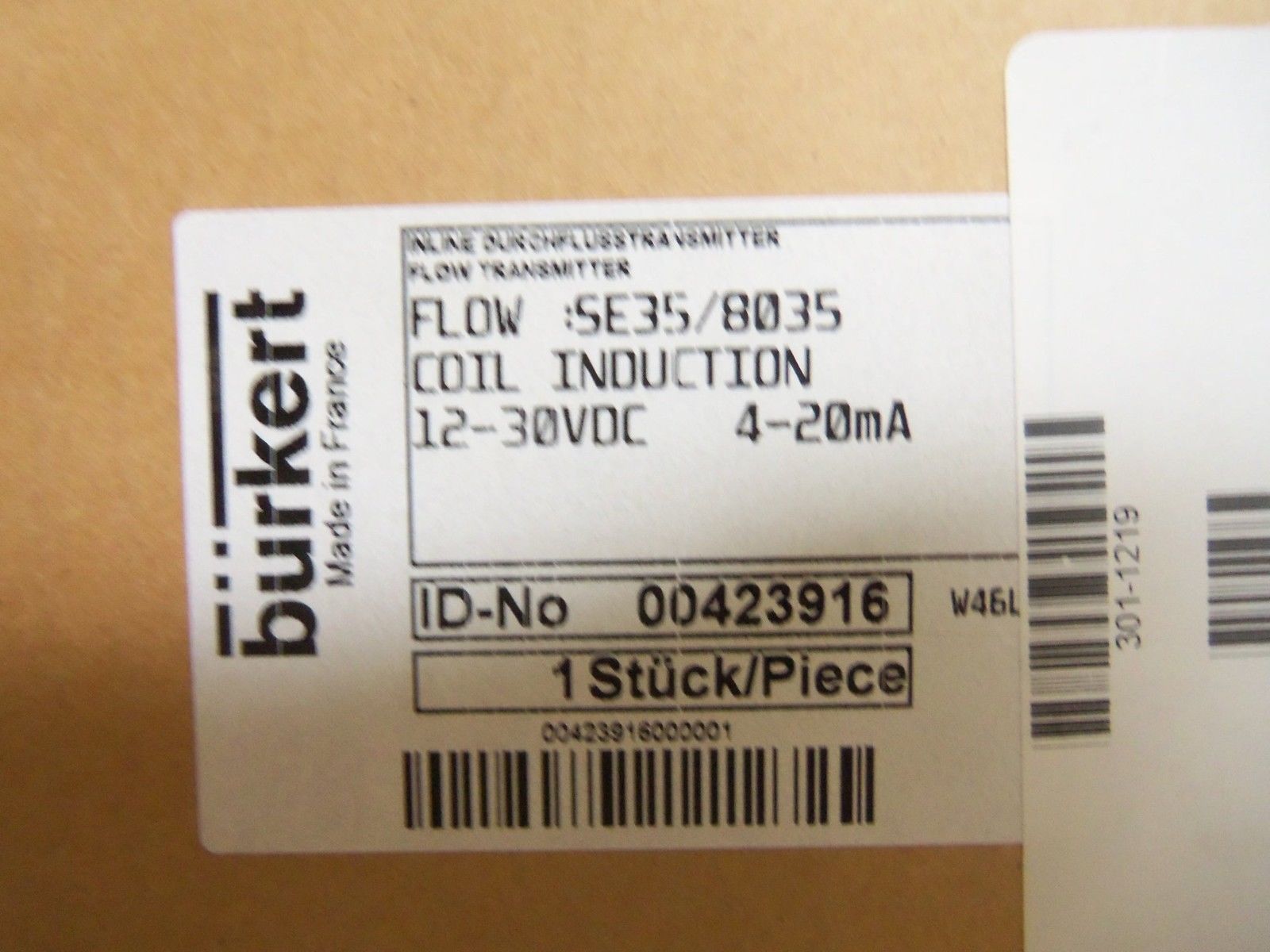 BURKERT 00423916 TRANSMITTER *NEW IN BOX*