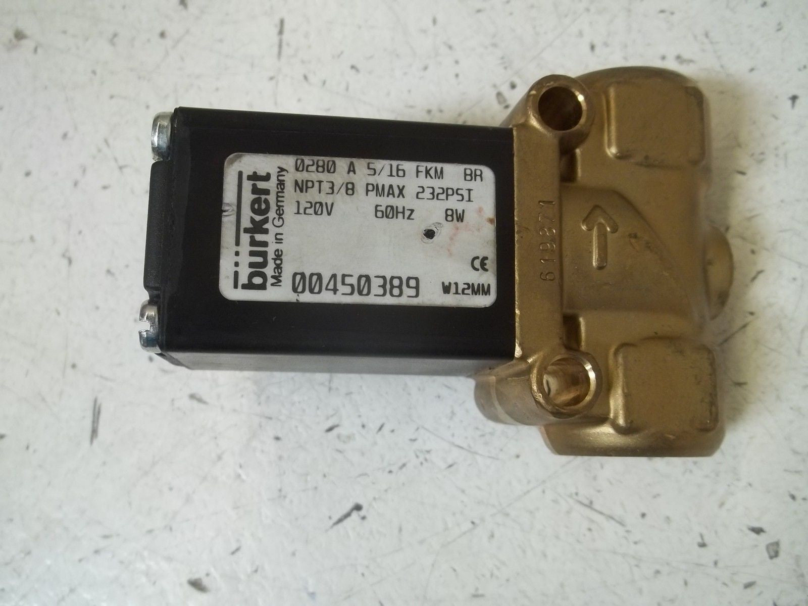 BURKERT 00450389 SOLENOID VALVE *USED*