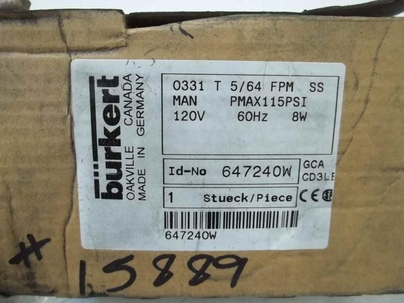 BURKERT 647240W *NEW IN BOX*