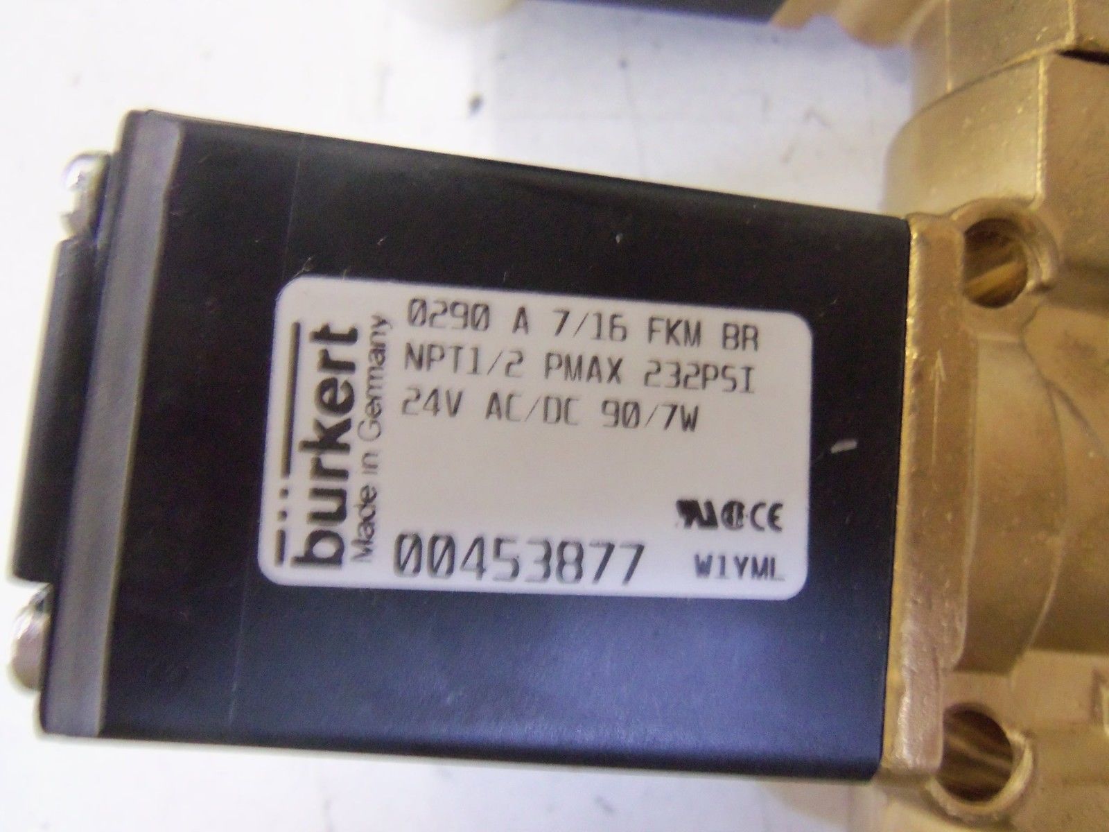 BURKERT LOT OF 3 00453877 *NEW IN BOX*