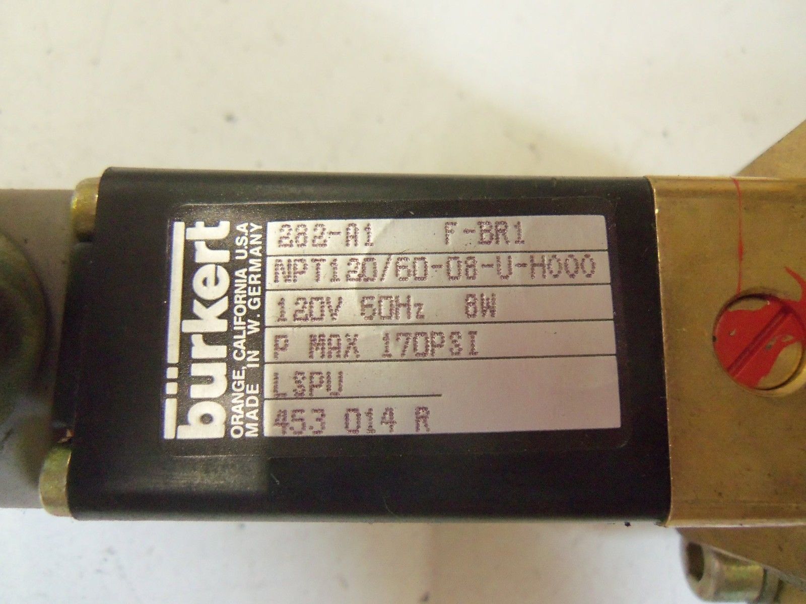 BURKERT NPT120/60-08-U-H000 *USED*