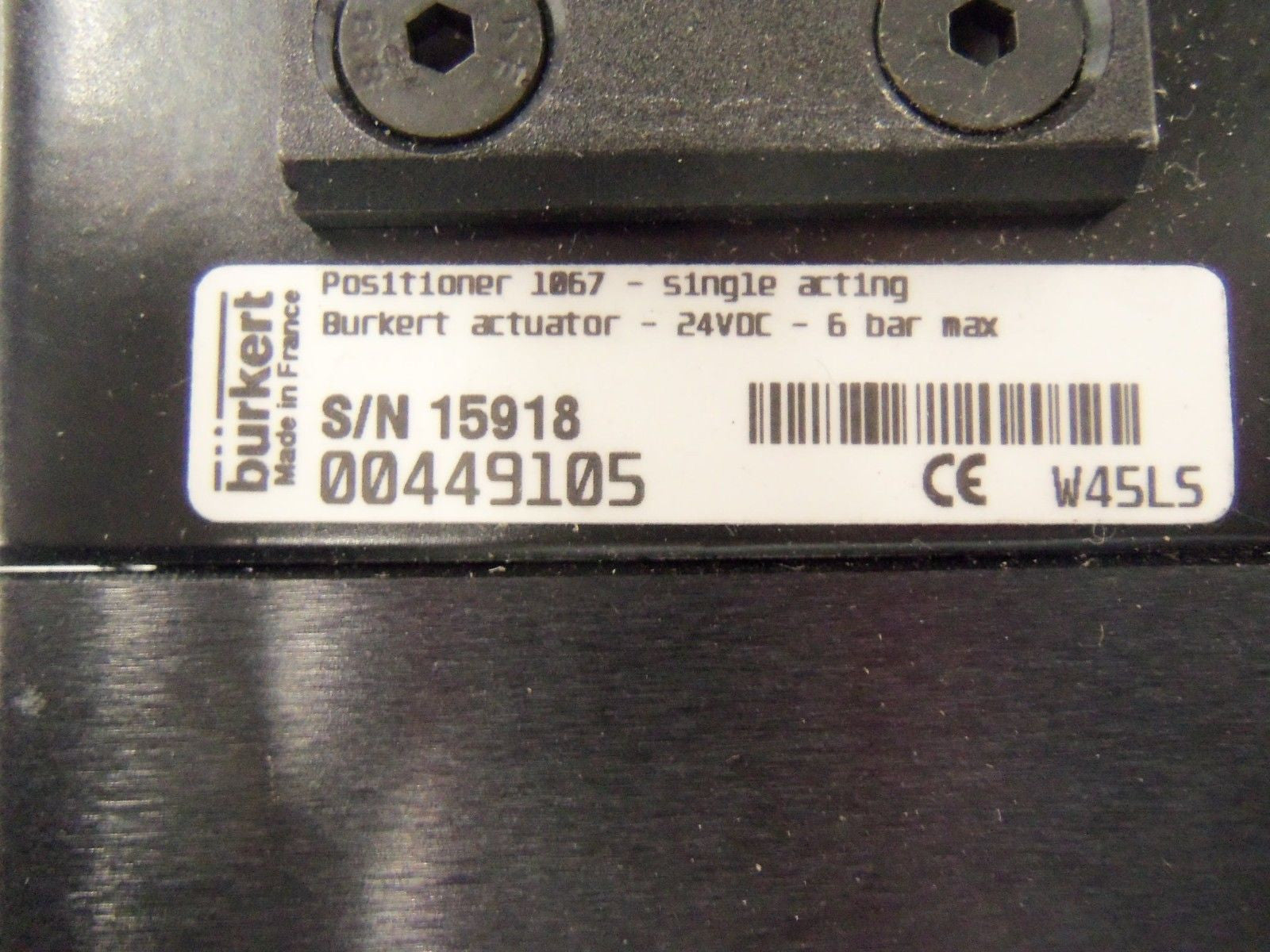 BURKERT REGULATING VALVE WITH POSITIONER *NEW NO BOX*