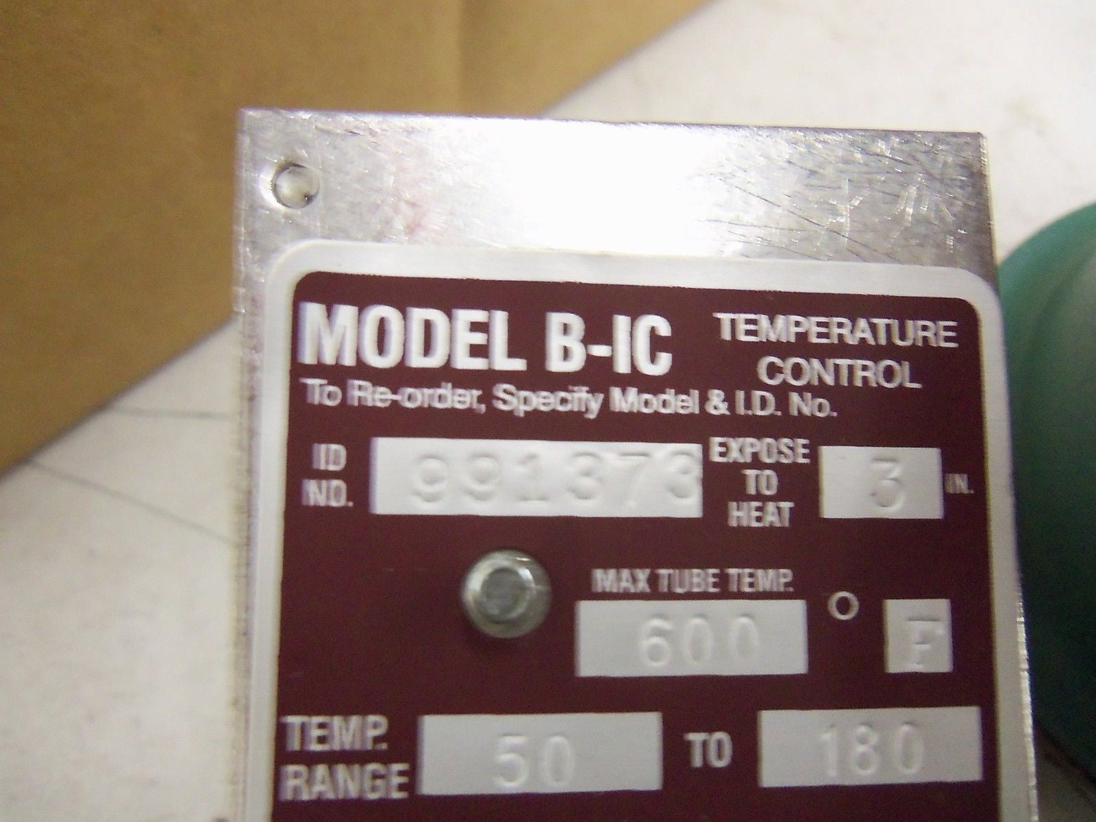 BURLING INSTRUMENTS B-IC TEMPERATURE CONTROL 3" RANGE: 50-180 *NEW IN BOX*