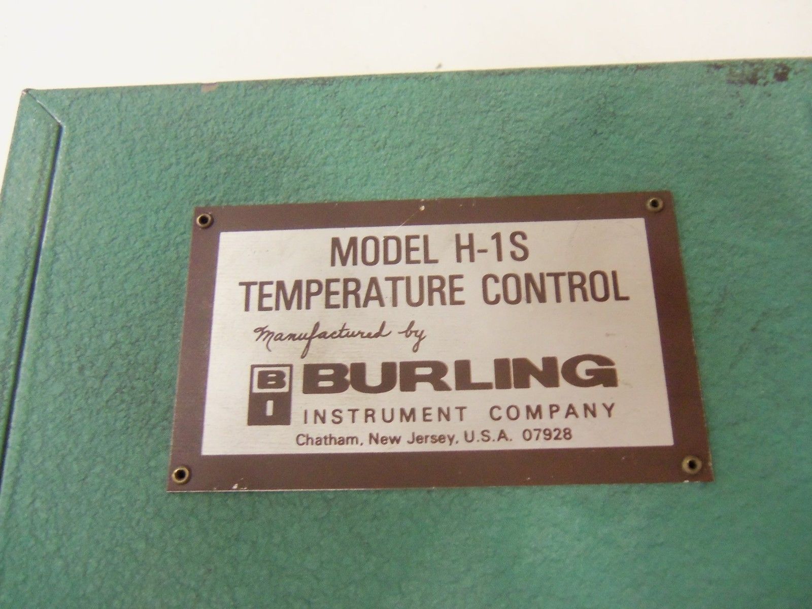 BURLING INSTRUMENTS H-1S TEMPERATURE CONTROL *USED*