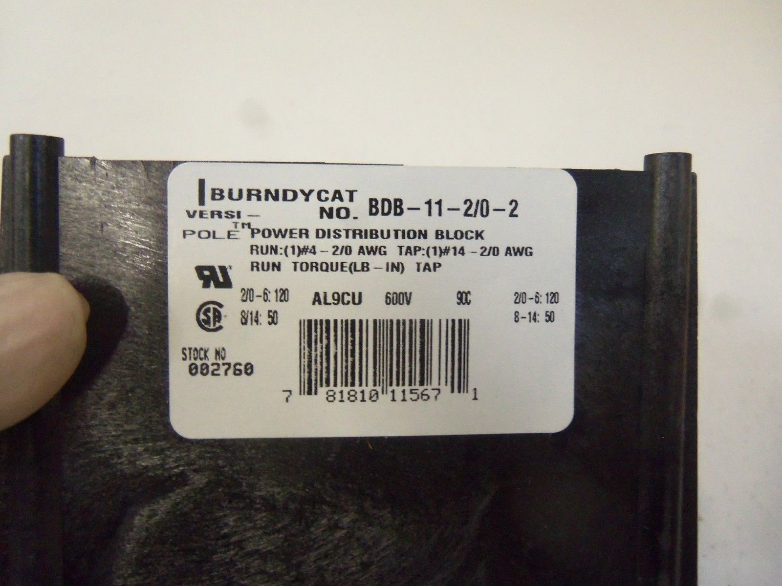 BURNDY BDB-11-2/0-2 *NEW IN BOX*