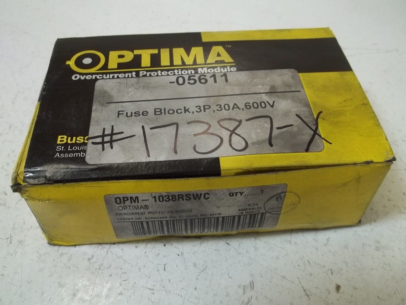 BUSSMANN 0PM-1038RSWC *NEW IN BOX*