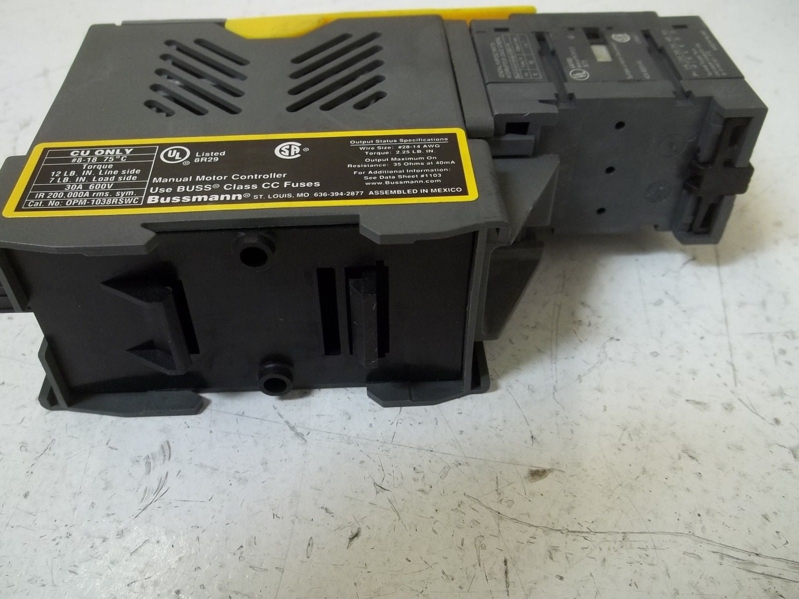 BUSSMANN 0PM-1038RSWC *NEW IN BOX*