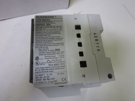 BUSSMANN CDF 30CC3 *NEW IN BOX*