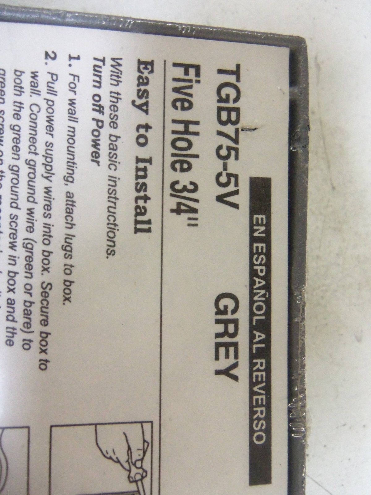 BWF TGB75-5V OUTLET BOX *NEW NO BOX*