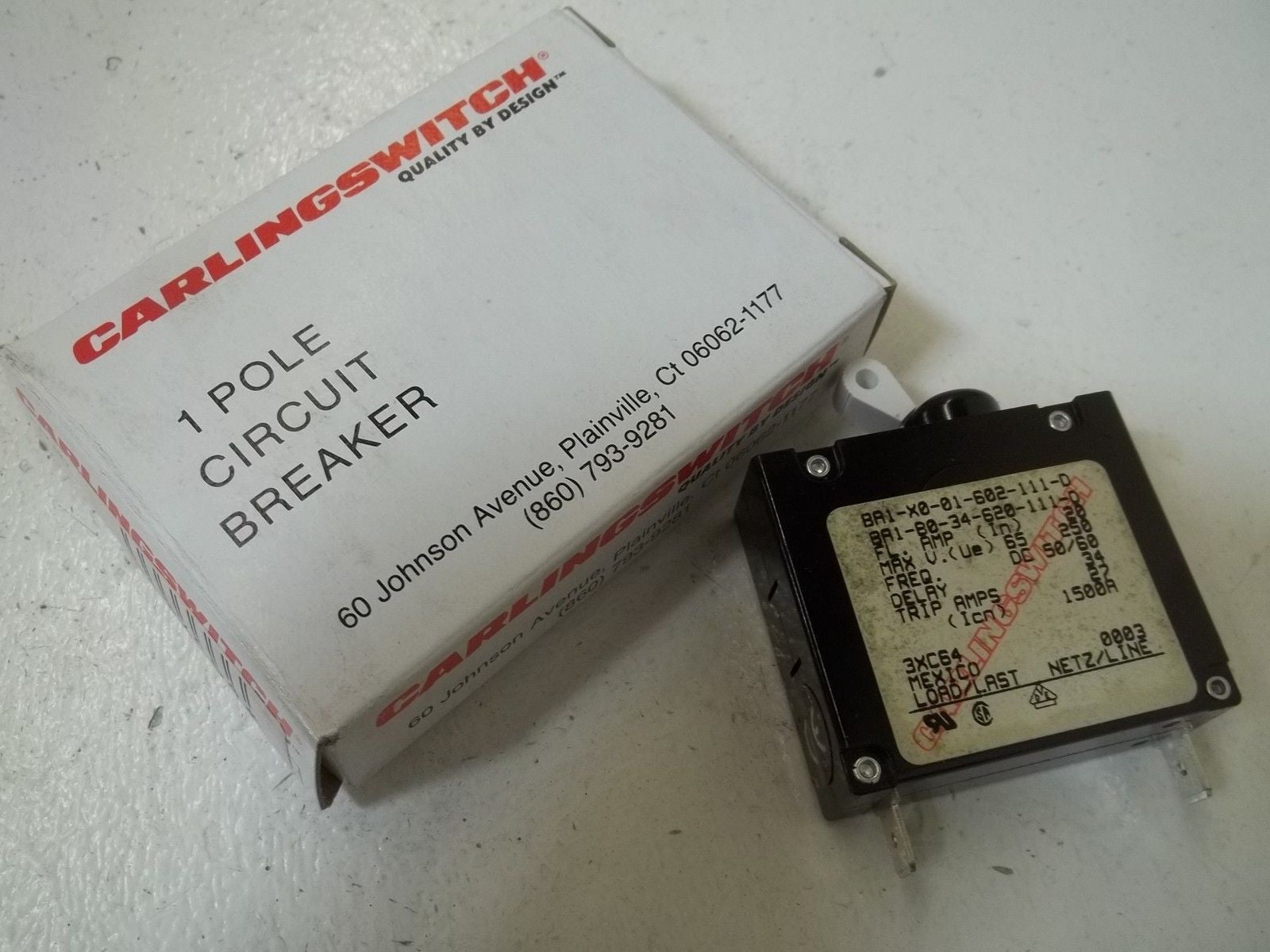 CARLING SWITCH 3XC64 1 POLE CIRCUIT BREAKER *NEW IN BOX*