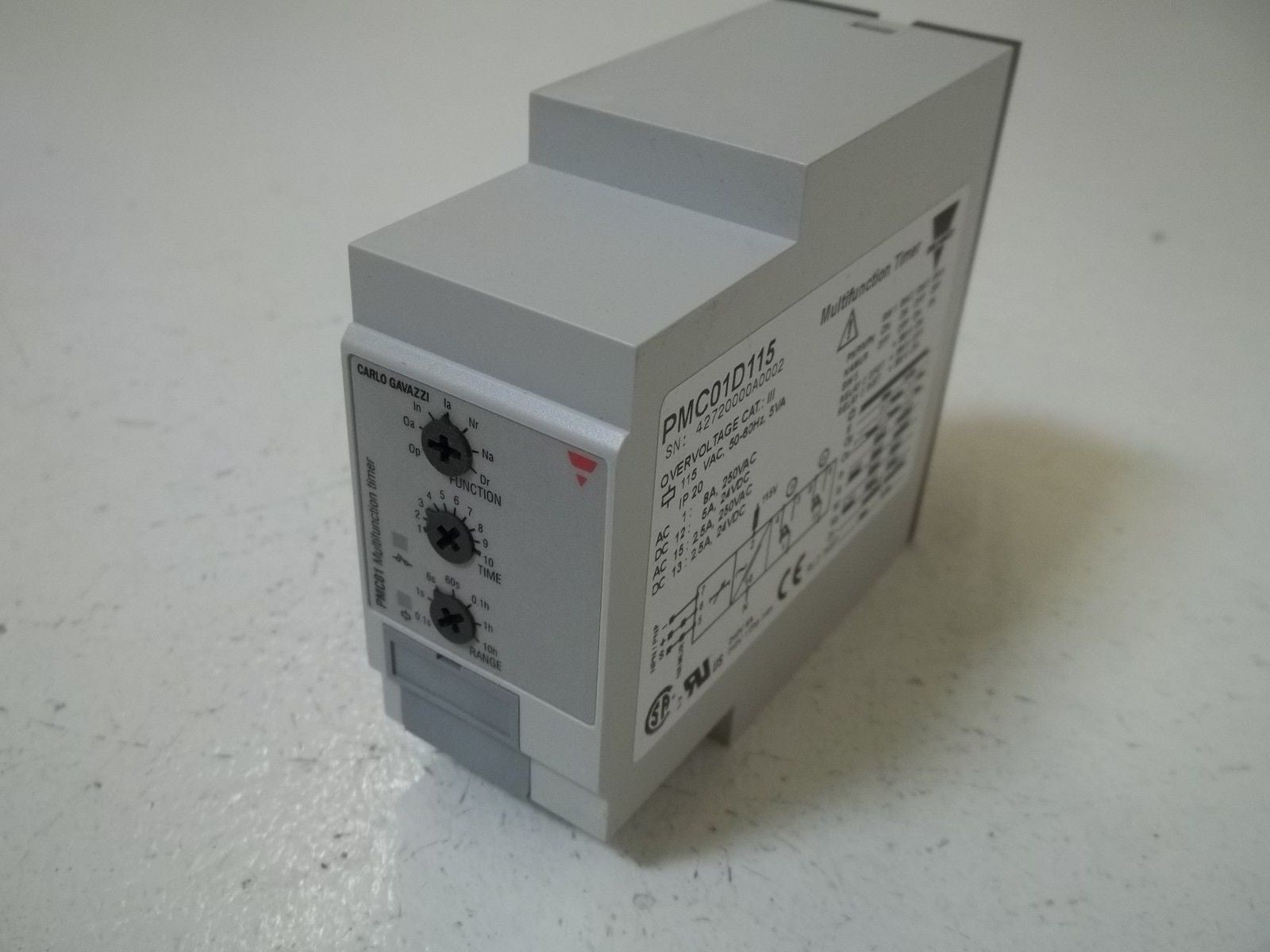 CARLO GAVAZZI PMC01D115 MULTIFUCTION TIMER *USED*
