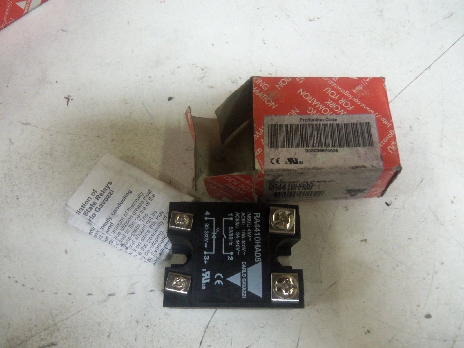 CARLO GAVAZZI RA4410HA08 RELAY *NEW IN BOX*