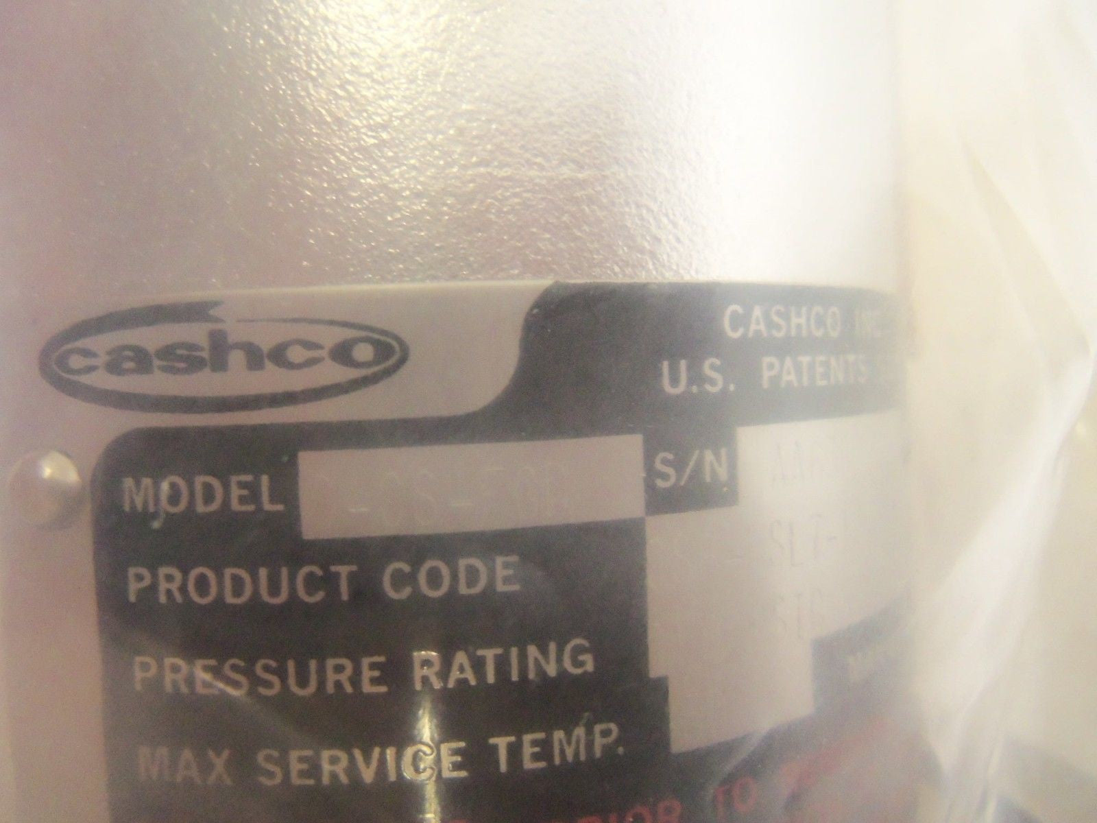 CASHCO C-CS-FGQ VALVE *NEW IN BOX*