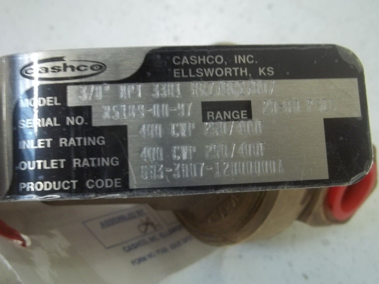 CASHCO, INC. 3381 3/8" SOLENOID VALVE *NEW IN BOX*