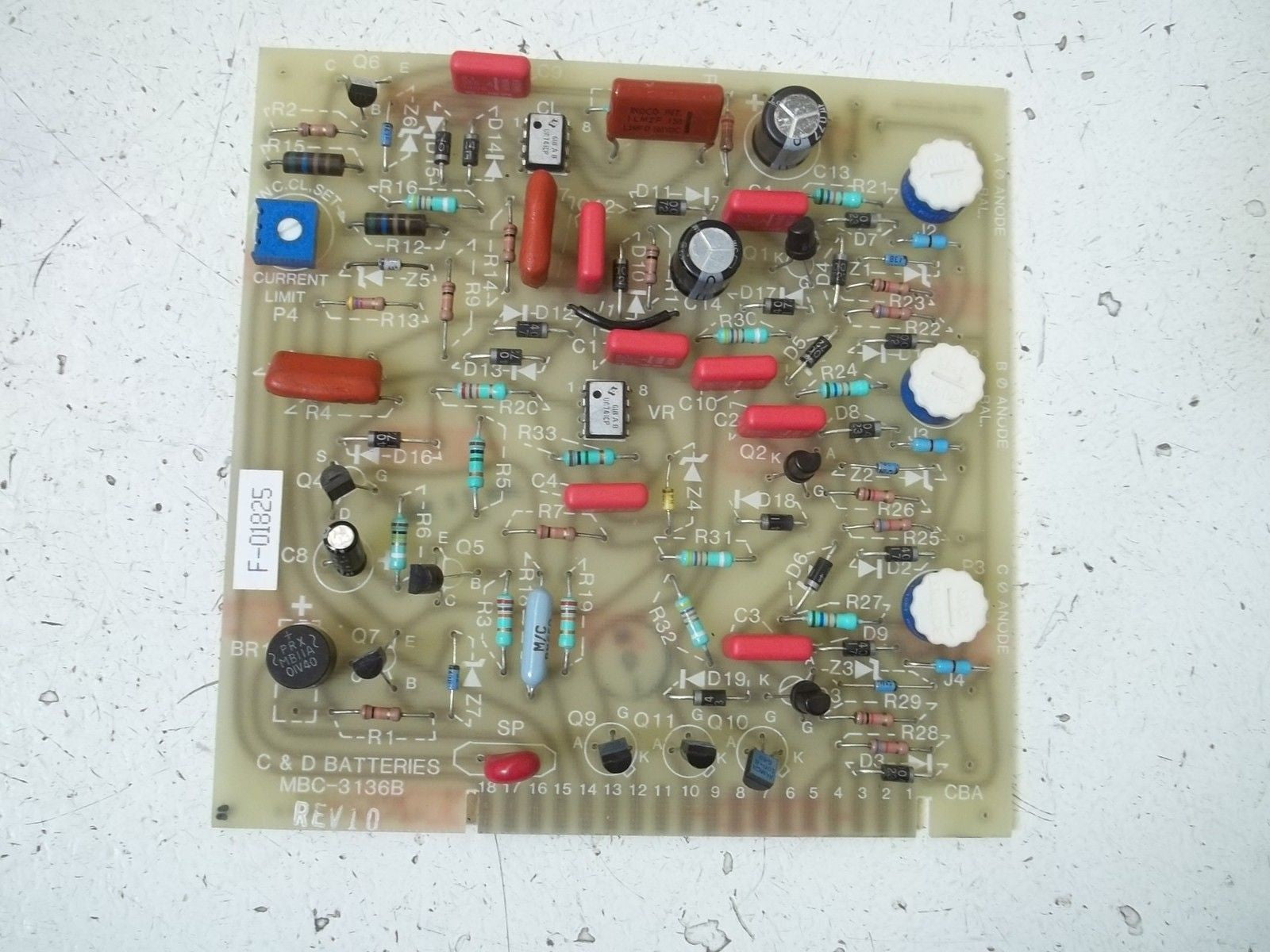 C&D BATTERIES MBC-3136B CIRCUIT BOARD *USED*