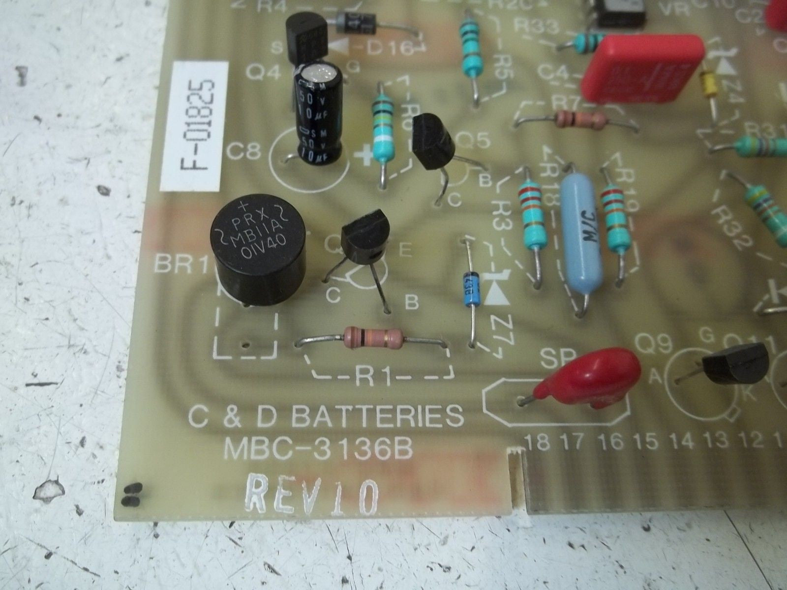 C&D BATTERIES MBC-3136B CIRCUIT BOARD *USED*