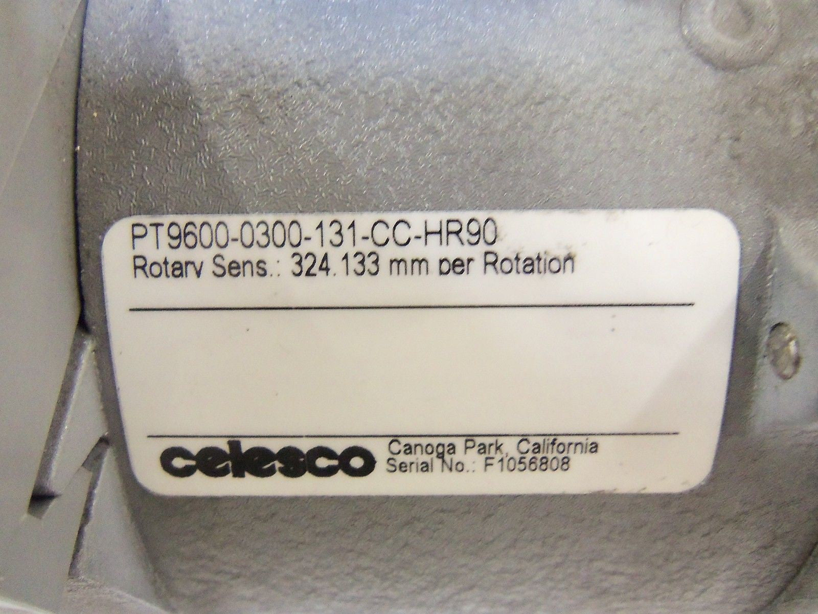 CELESCO PT9600-0300-131-CC-HR90 WITH HSMR90-36HB33 *NEW*