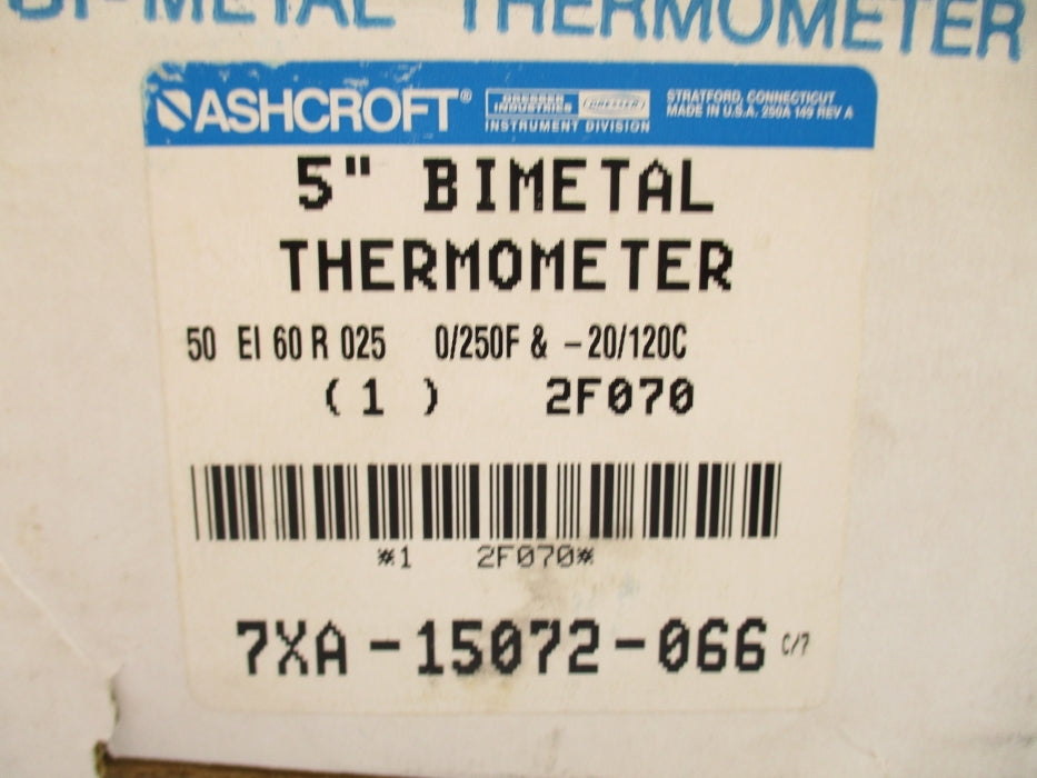 ASHCROFT 50EI60R025 -20-120C 0-250F NSMP