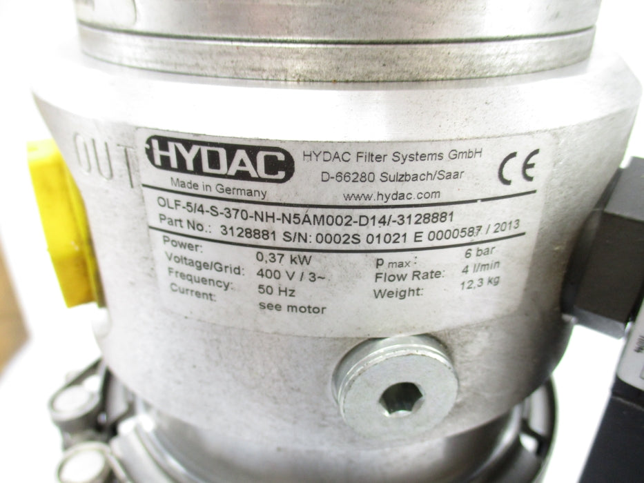 HYDAC 3128881 OLF-5/4-S370-NH-N5AM002-D14/-3128881 (AS PICTURED) NSNP
