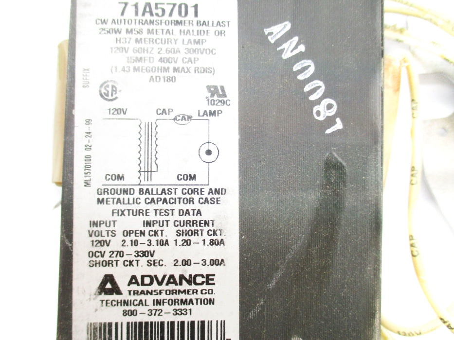 CROUSE HINDS EVMR2520/MH8 NSMP