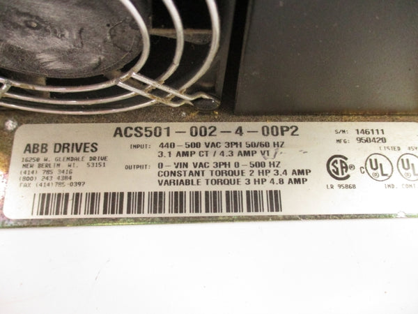 ABB ACS501-002-4-00P2 UNMP