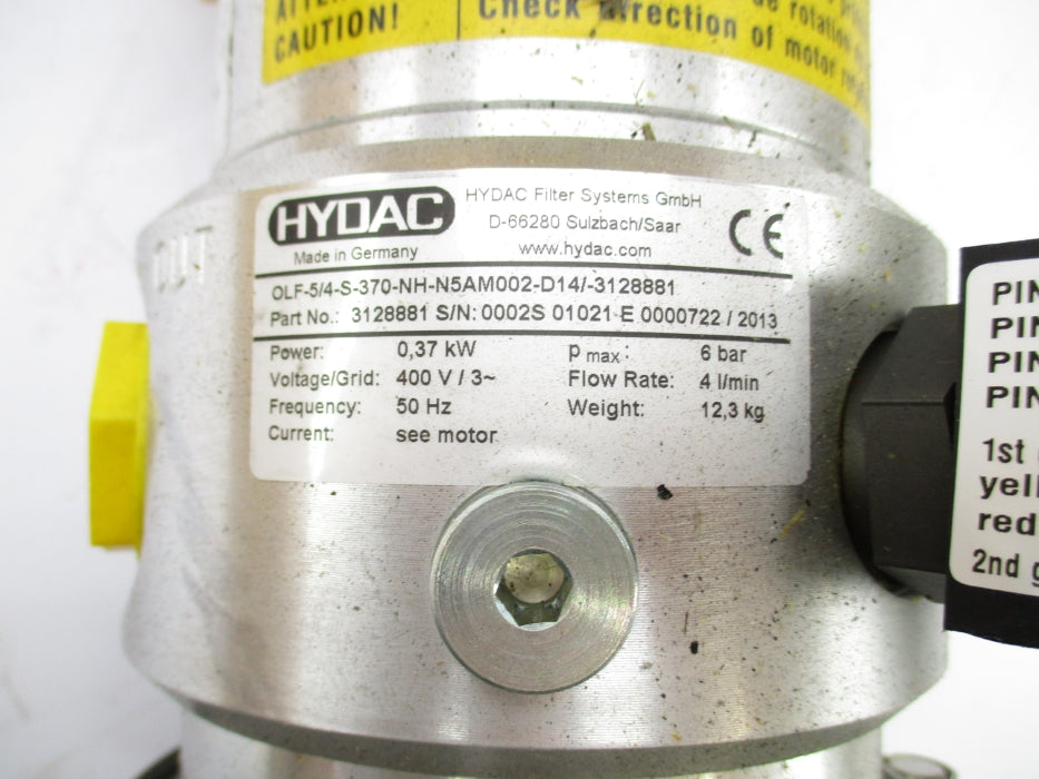 HYDAC 3128881 OLF-5/4-S370-NH-N5AM002-D14/-3128881 (AS PICTURED) NSMP
