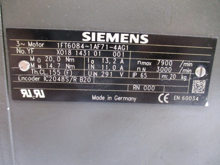 SIEMENS 1FT6084-1AF71-4AG1 UNMP