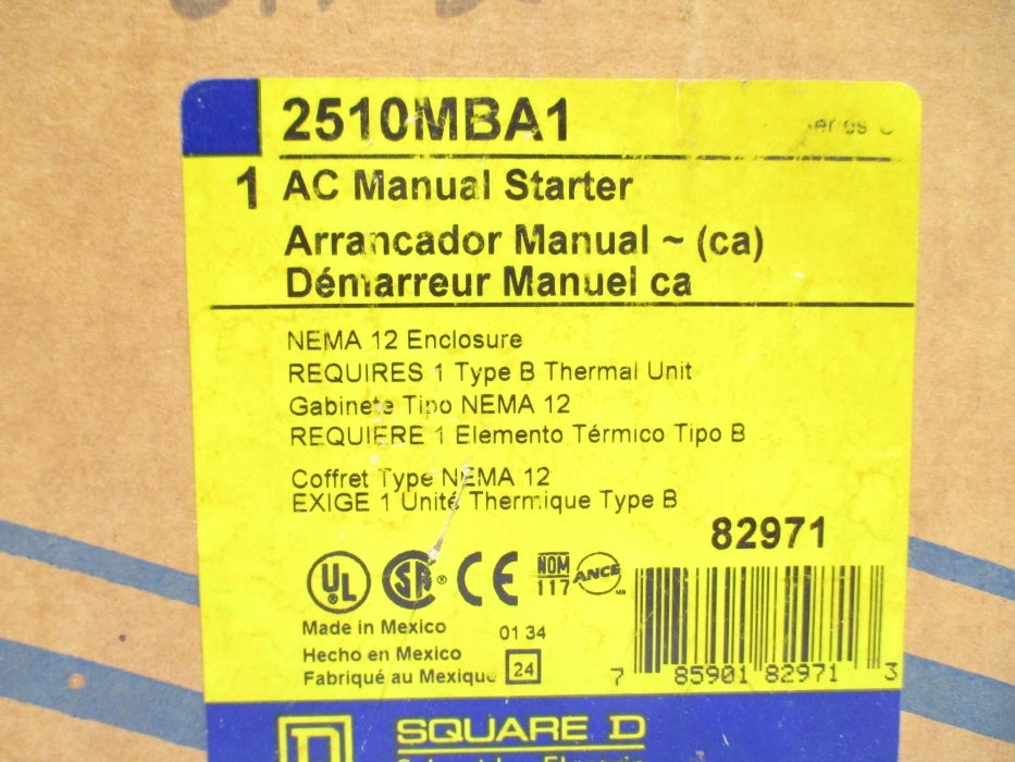 SQUARE D 2510MBA1 SER. C NSMP