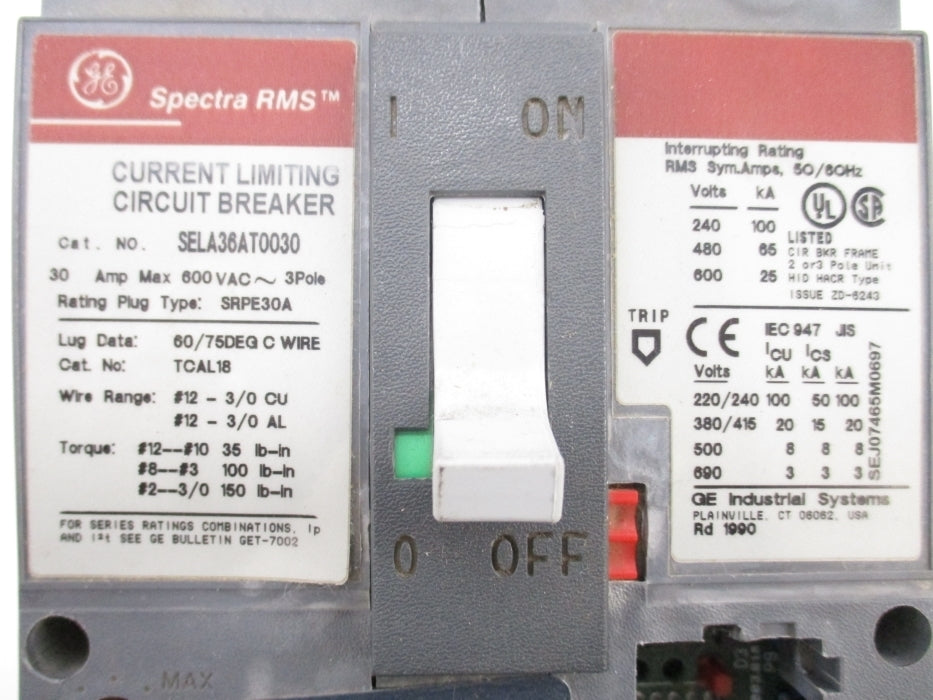 GENERAL ELECTRIC SELA36AT0030 30A 415V (AS PICTURED) NSMP