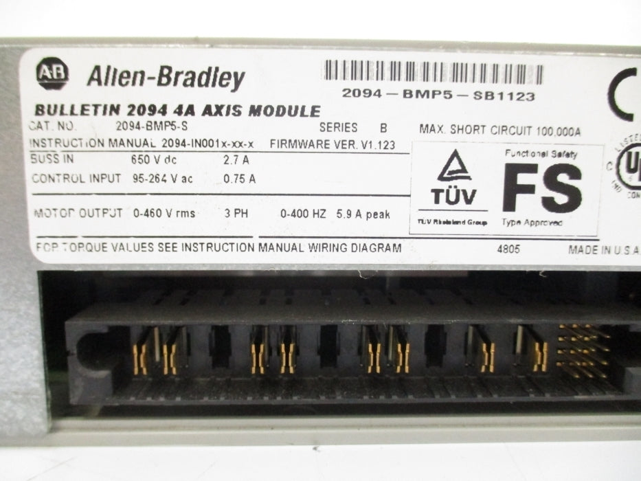 INDUSTRIAL SPARE PART 2094-BMP5-S R2094BMP5S SER. B F/W V1.123 REMAN