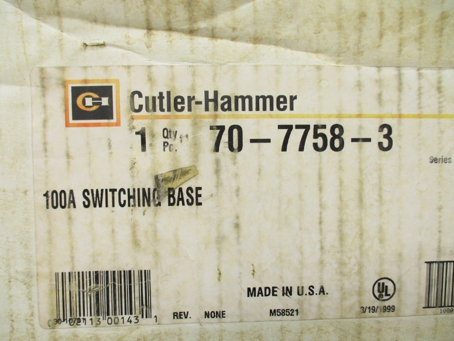 CUTLER HAMMER 70-7758-3 NSMP