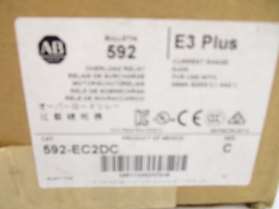 ALLEN BRADLEY 592-EC2DC SER. C 9-45A (BR/WH) NSFS