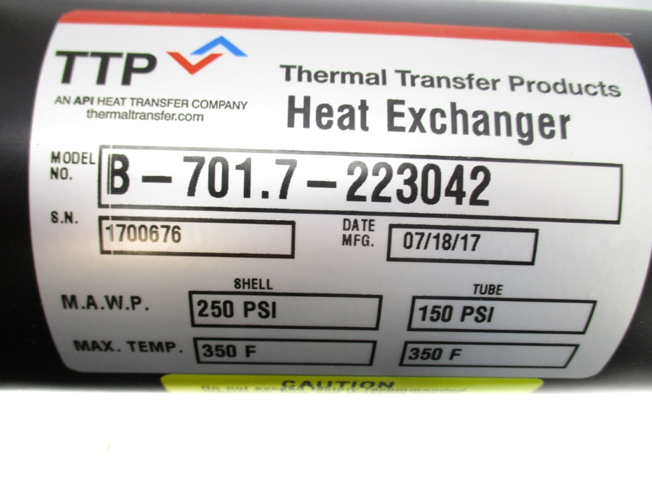 THERMAL TRANSFER PRODUCTS B-701.7-223042 250PSI NSMP