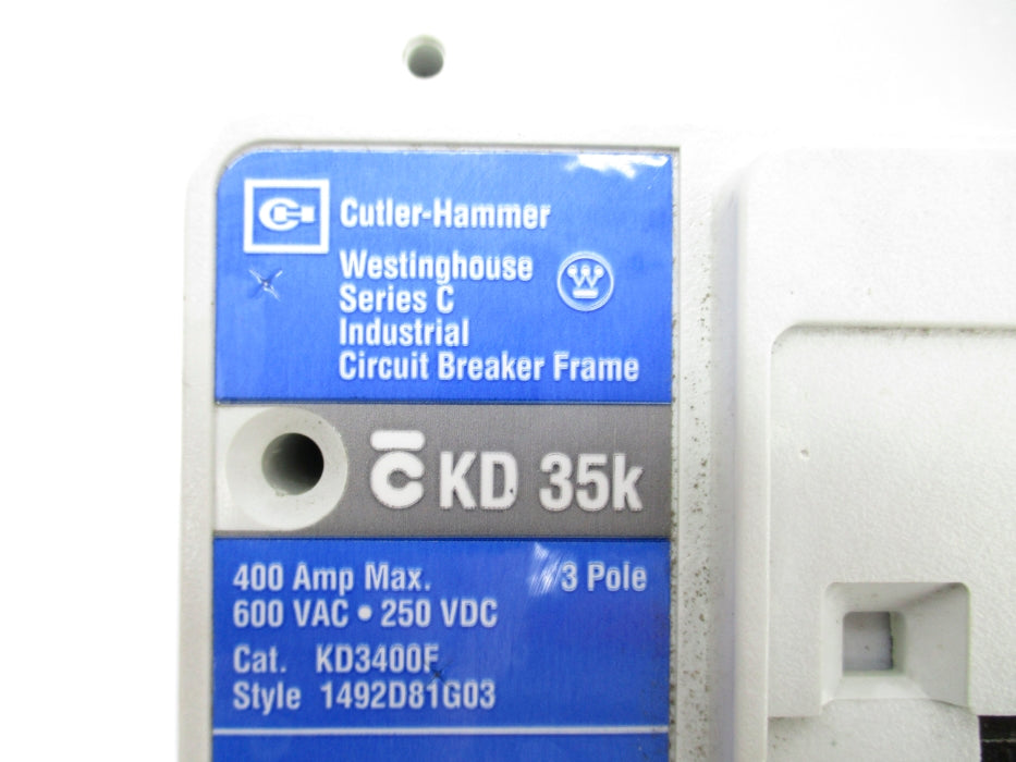 CUTLER HAMMER KD3400F SER. C 400A 250VDC (AS PICTURED) NSNP