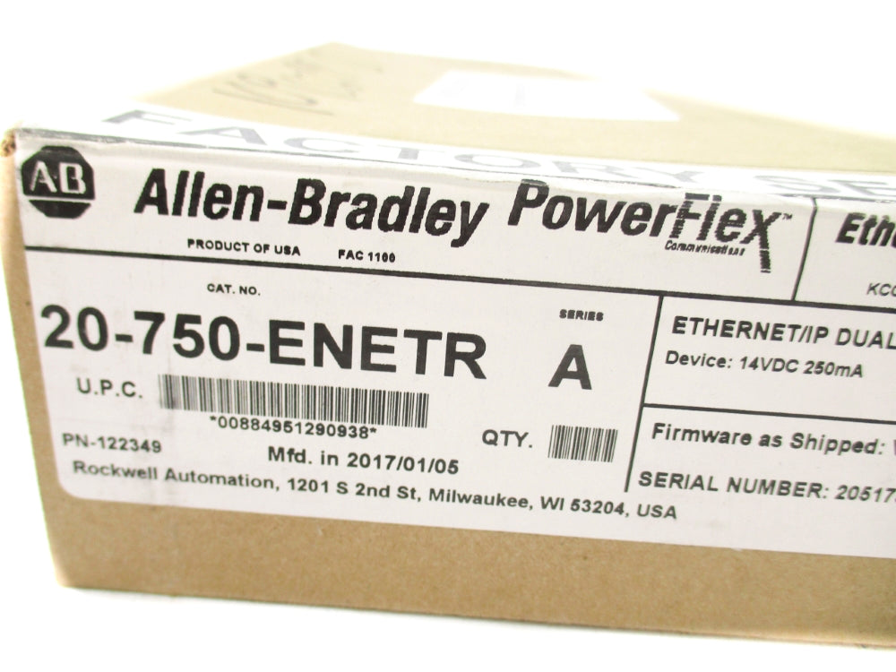 ALLEN BRADLEY 20-750-ENETR SER. A F/W 1.002 DATE: 2017 NSFS