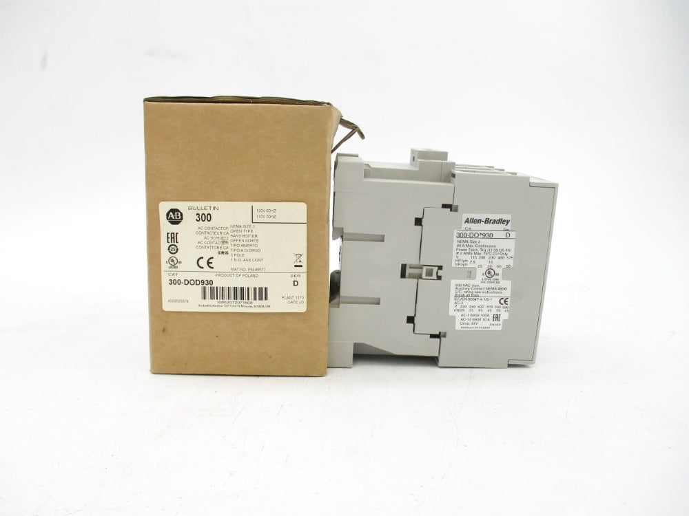 ALLEN BRADLEY 300-DOD930 SER. D 120V (BR/WH) NSMP