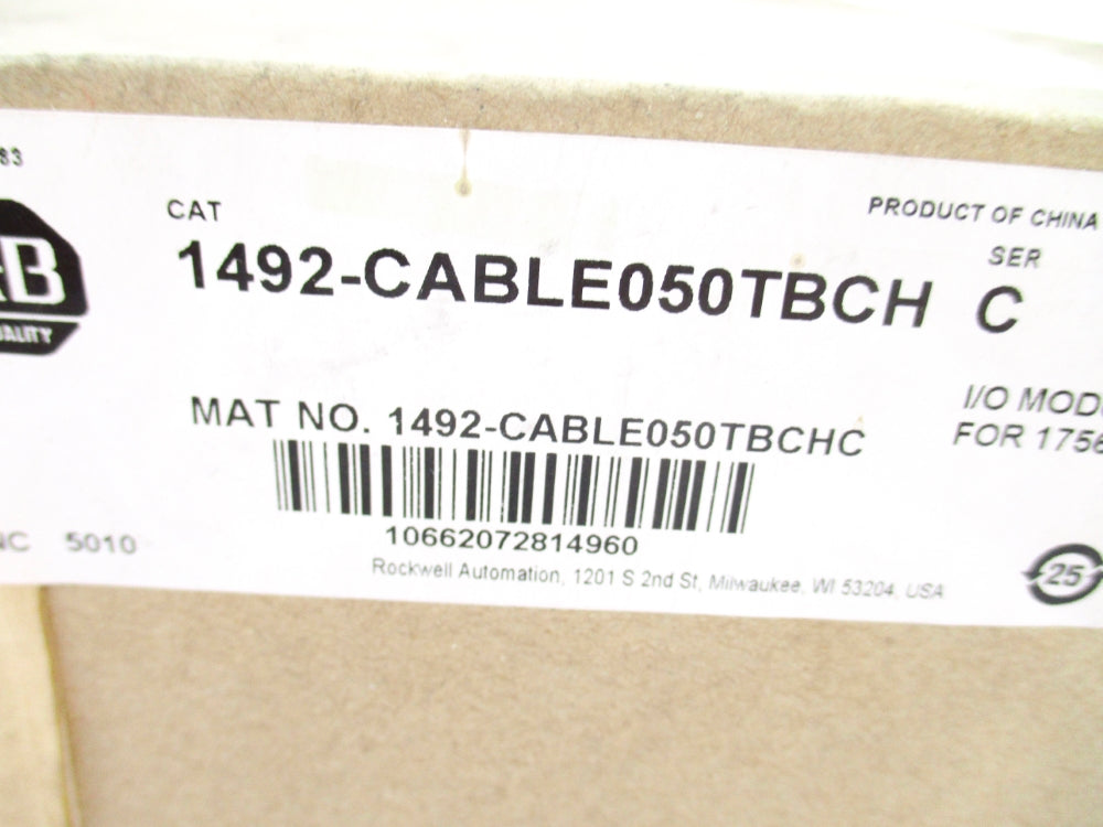 ALLEN BRADLEY 1492-CABLE050TBCH SER. C (BR/WH) NSFS