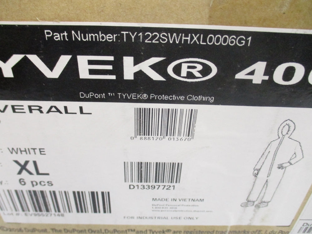 DUPONT TY122WHXL0006G1 (PKG OF 6) XL NSMP