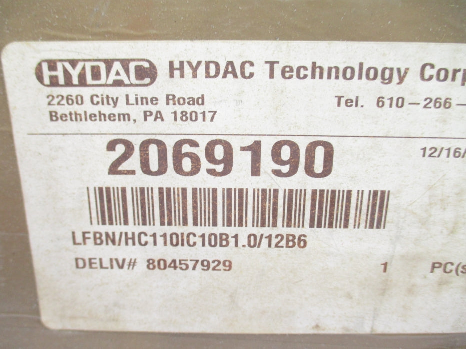 HYDAC LFBN/HC110IC10B1.0/12B6 2069190 1500PSI NSMP