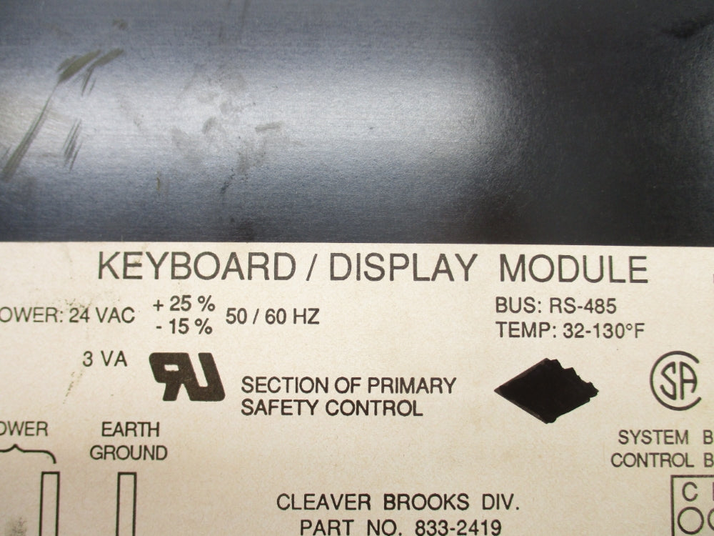 CLEAVER BROOKS 833-2419 24VAC UNMP