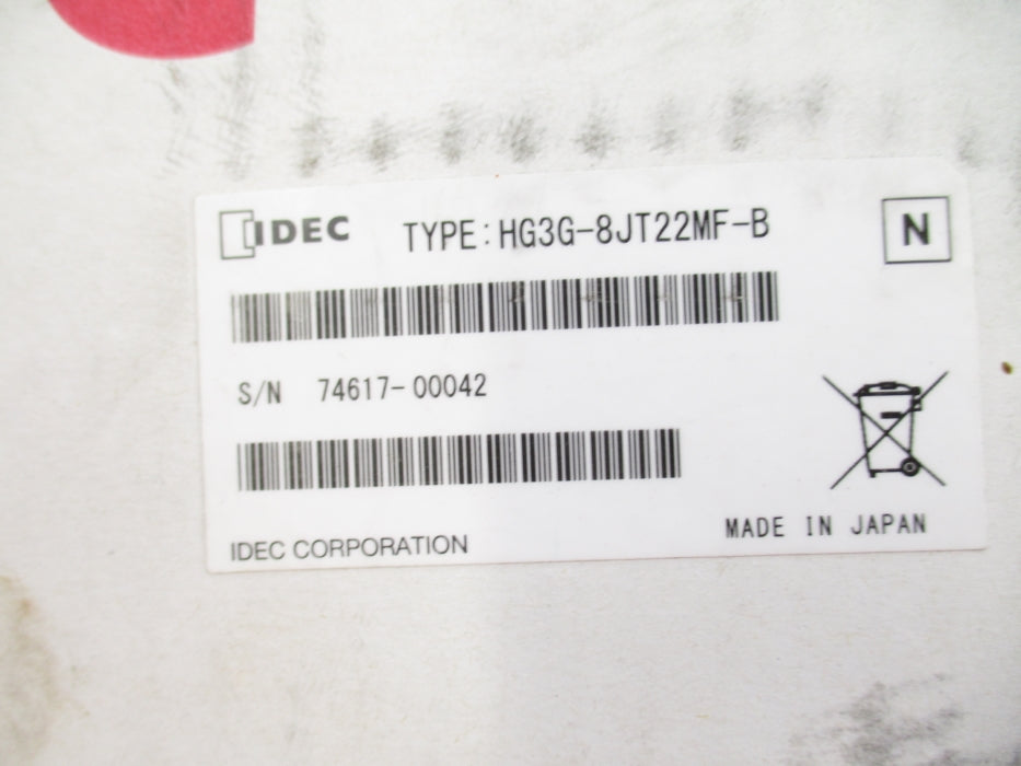 IDEC HG3G-8JT22MF-B NSMP