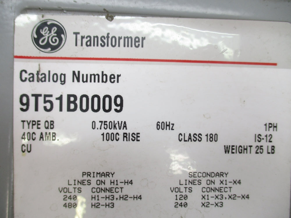 GENERAL ELECTRIC 9T51B0009 480V NSNP