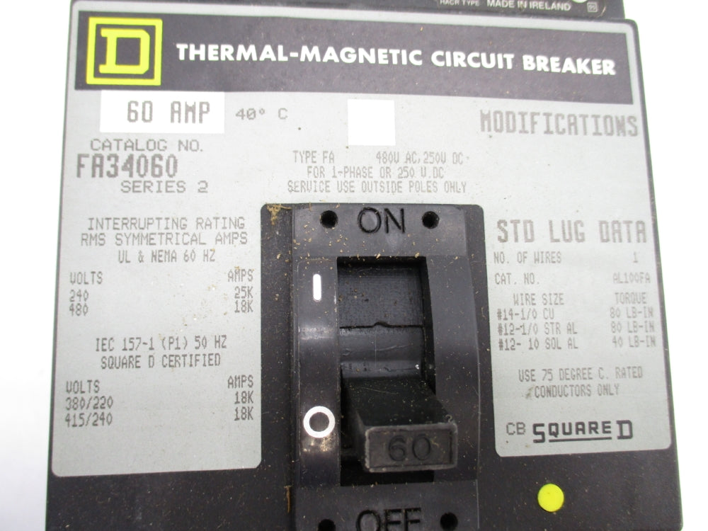 SQUARE D FA34060 60A 240V NSNP
