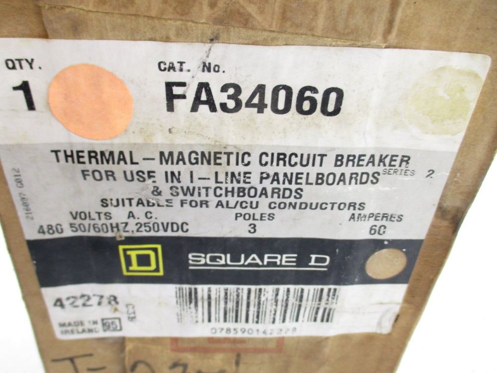 SQUARE D FA34060 SER. 2 60A 250VDC NSFS