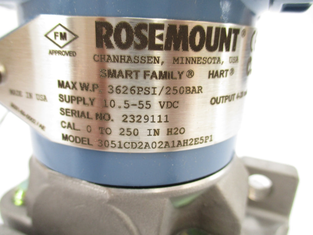 ROSEMOUNT 3051CD2A02A1AH2E5P1 3626PSI NSMP