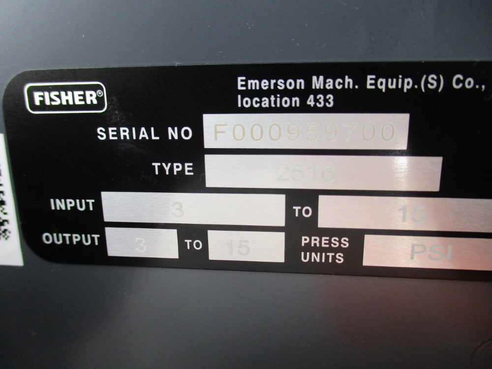 FISHER CONTROLS 2516 3-15PSI NSMP