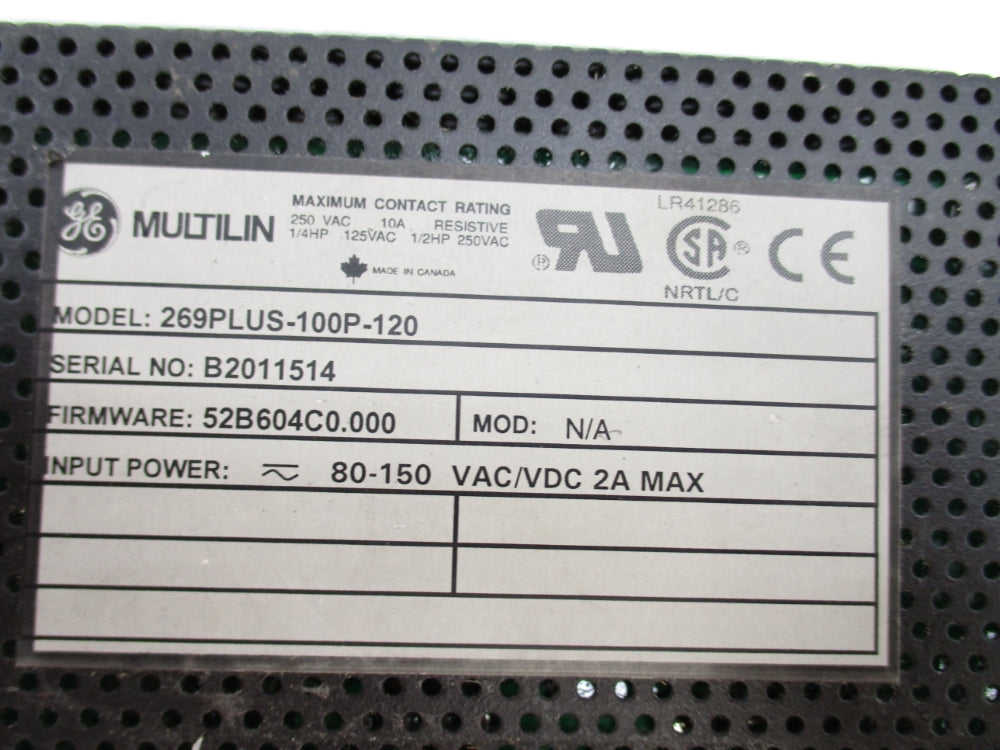 GENERAL ELECTRIC 269PLUS-100P-120 150V NSMP